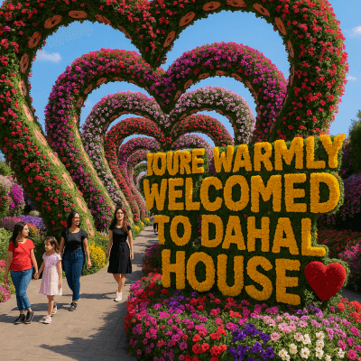 Heart Arch Floral Welcome contemporary art piece for any space