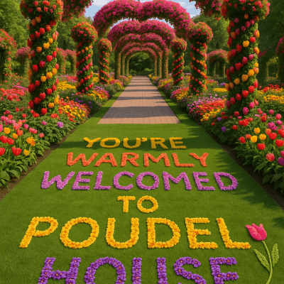 Welcome To Poudel House high‑resolution printable wall decor