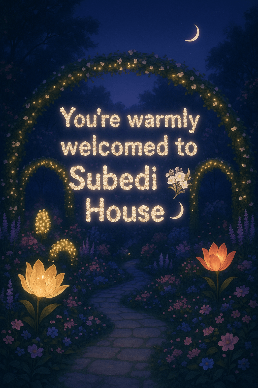 Twilight Garden Welcome contemporary art piece for any space