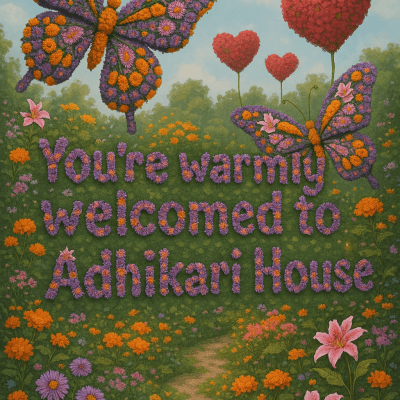 Welcome To Adhikari House contemporary art piece for any space