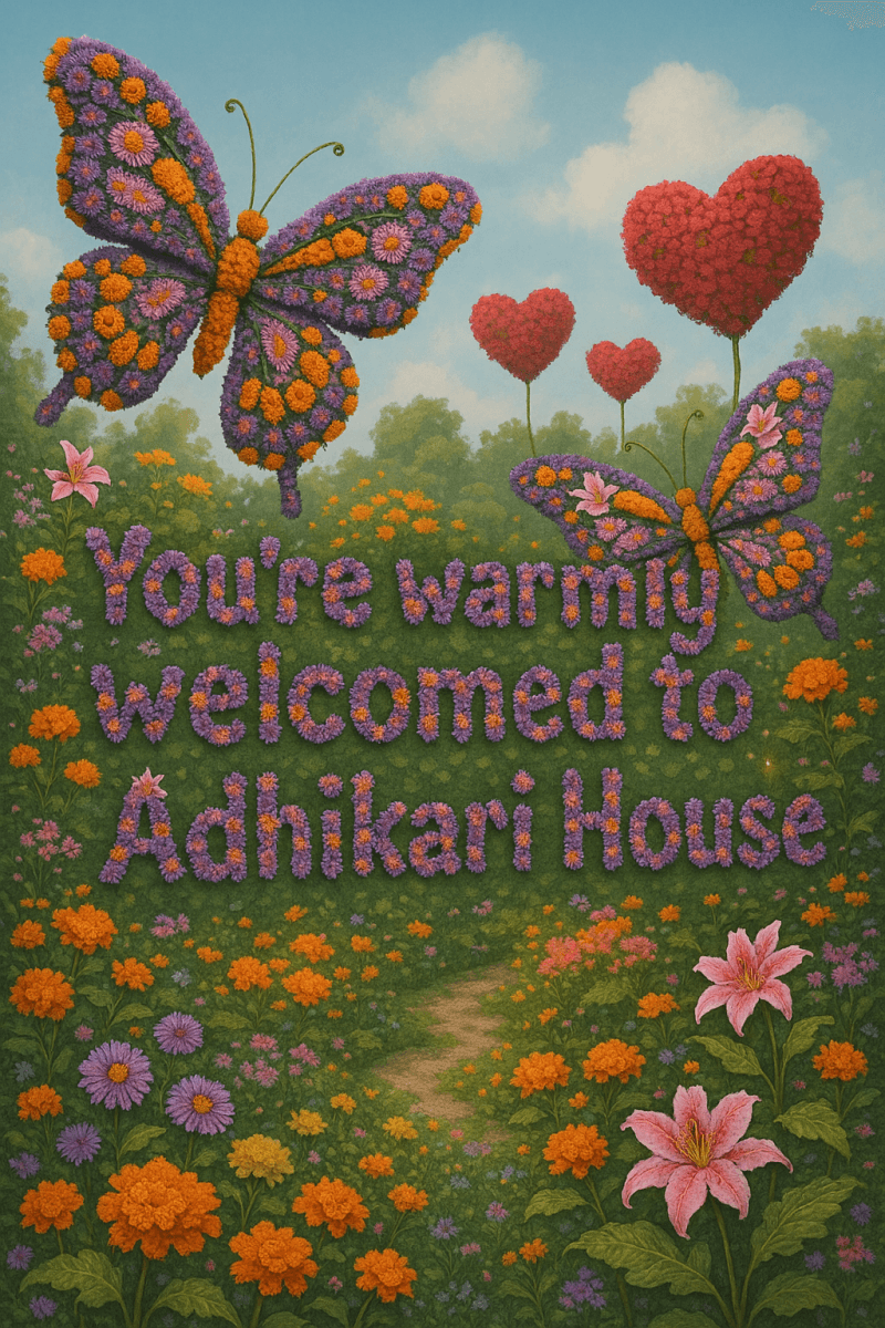 Welcome To Adhikari House contemporary art piece for any space