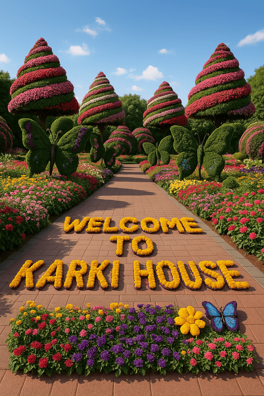 Colorful Garden Welcome printable art for gallery wall