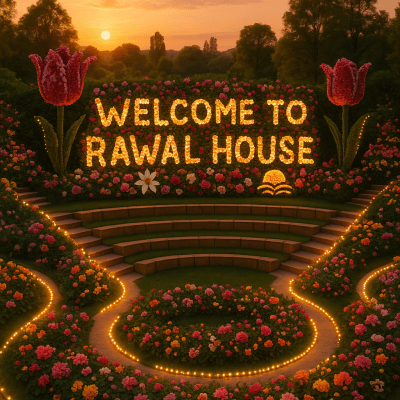 Garden Amphitheater Glow canvas wall art for living room