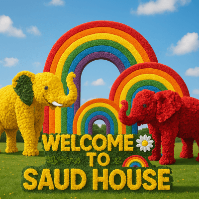 Floral Elephant Archway printable art for gallery wall