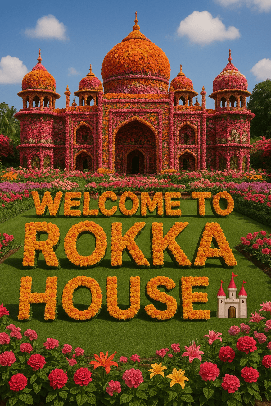 Floral Palace Welcome contemporary art piece for any space