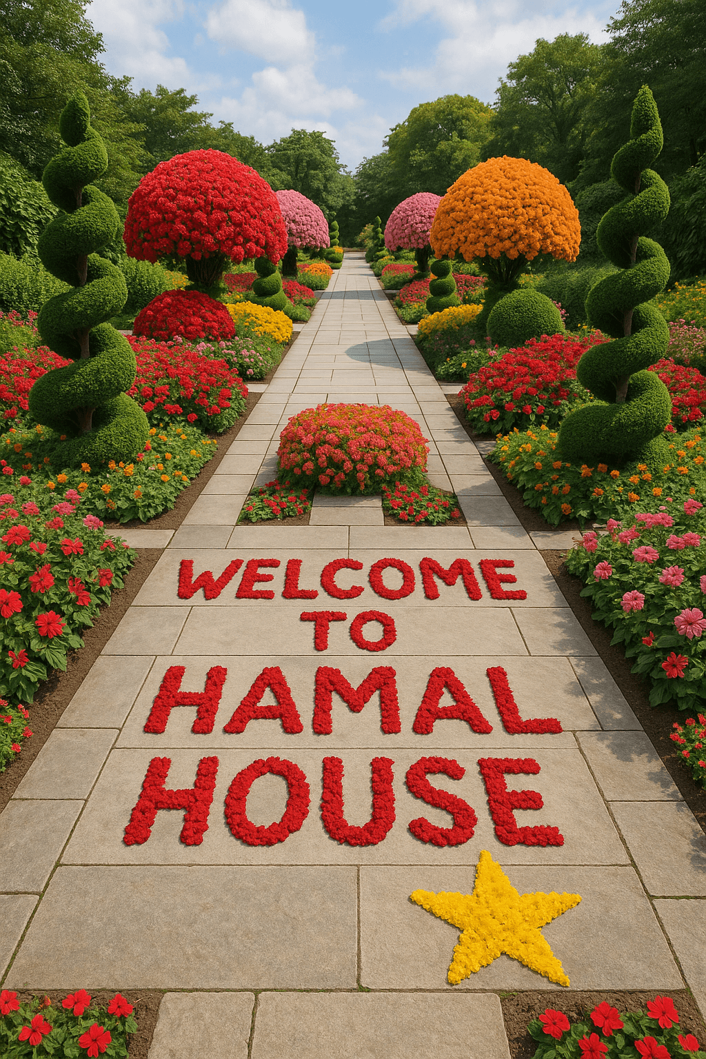 Hamal House Garden Path modern art print for studio or study