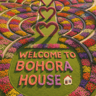 Floral Amphitheater Welcome high‑resolution printable wall decor