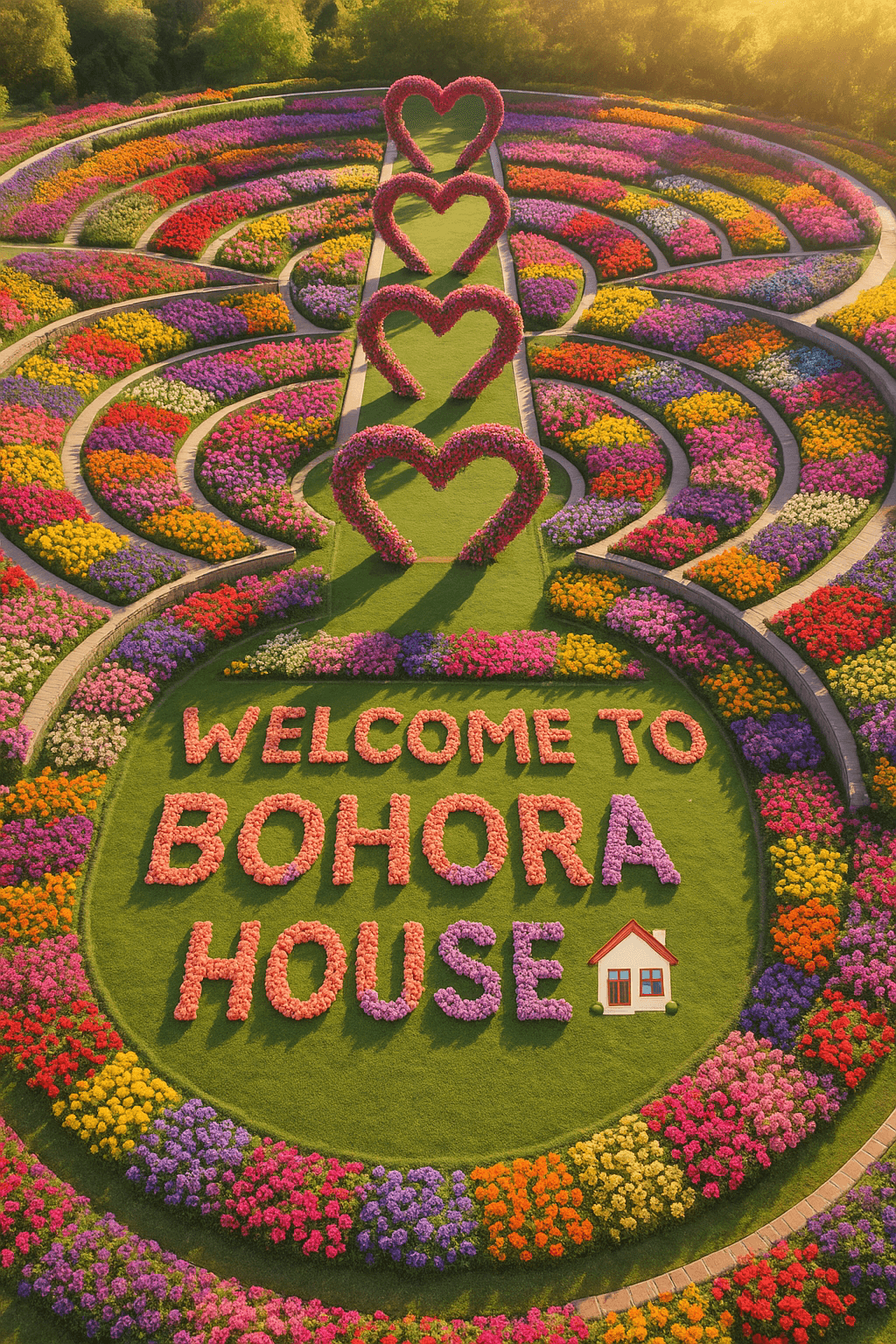 Floral Amphitheater Welcome highโresolution printable wall decor