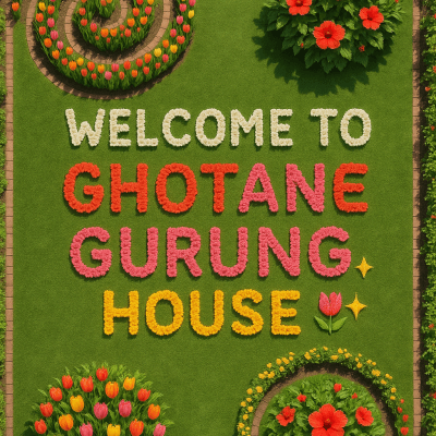 Floral Welcome Display digital artwork for bedroom or office