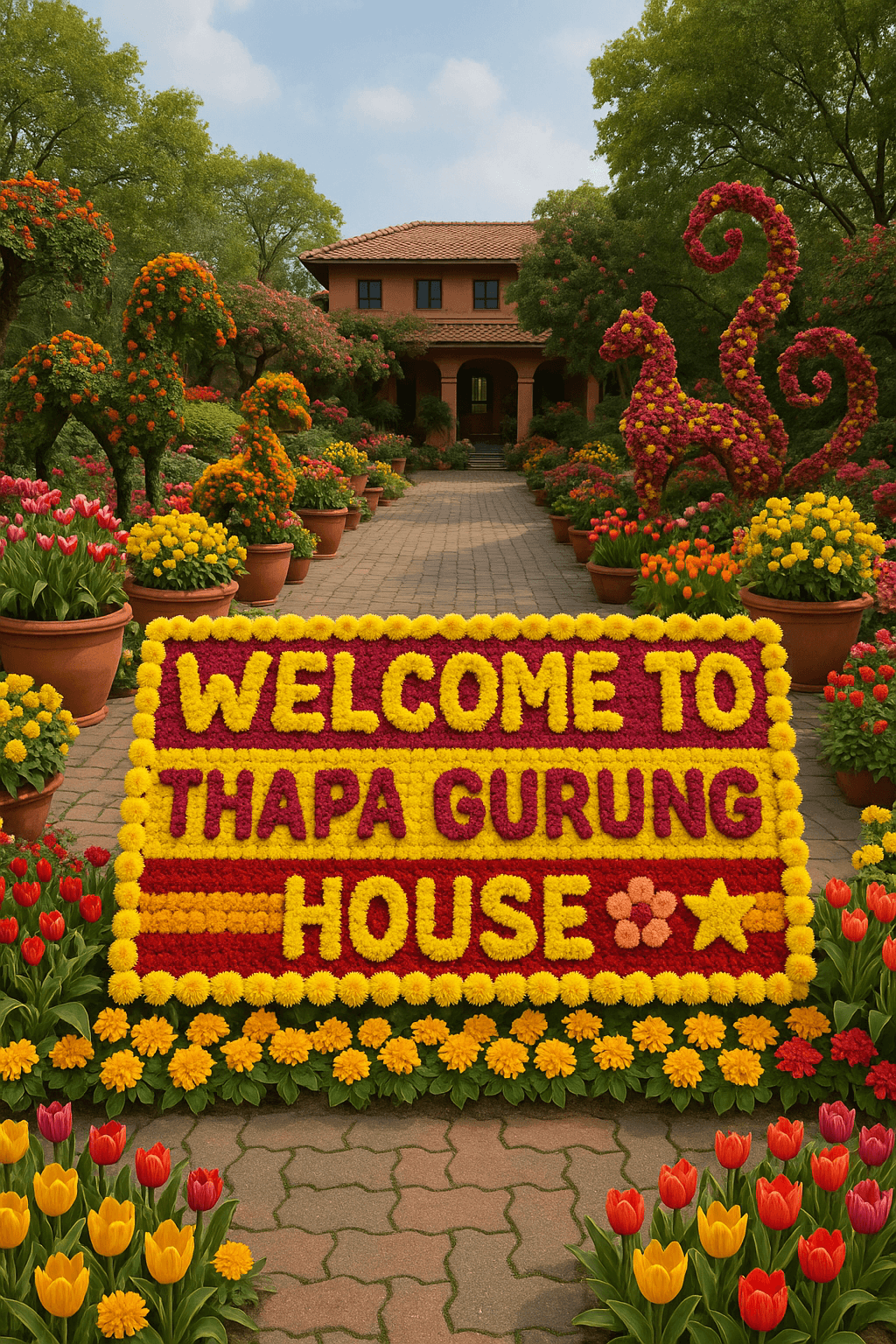 Floral Festive Welcome printable art for gallery wall