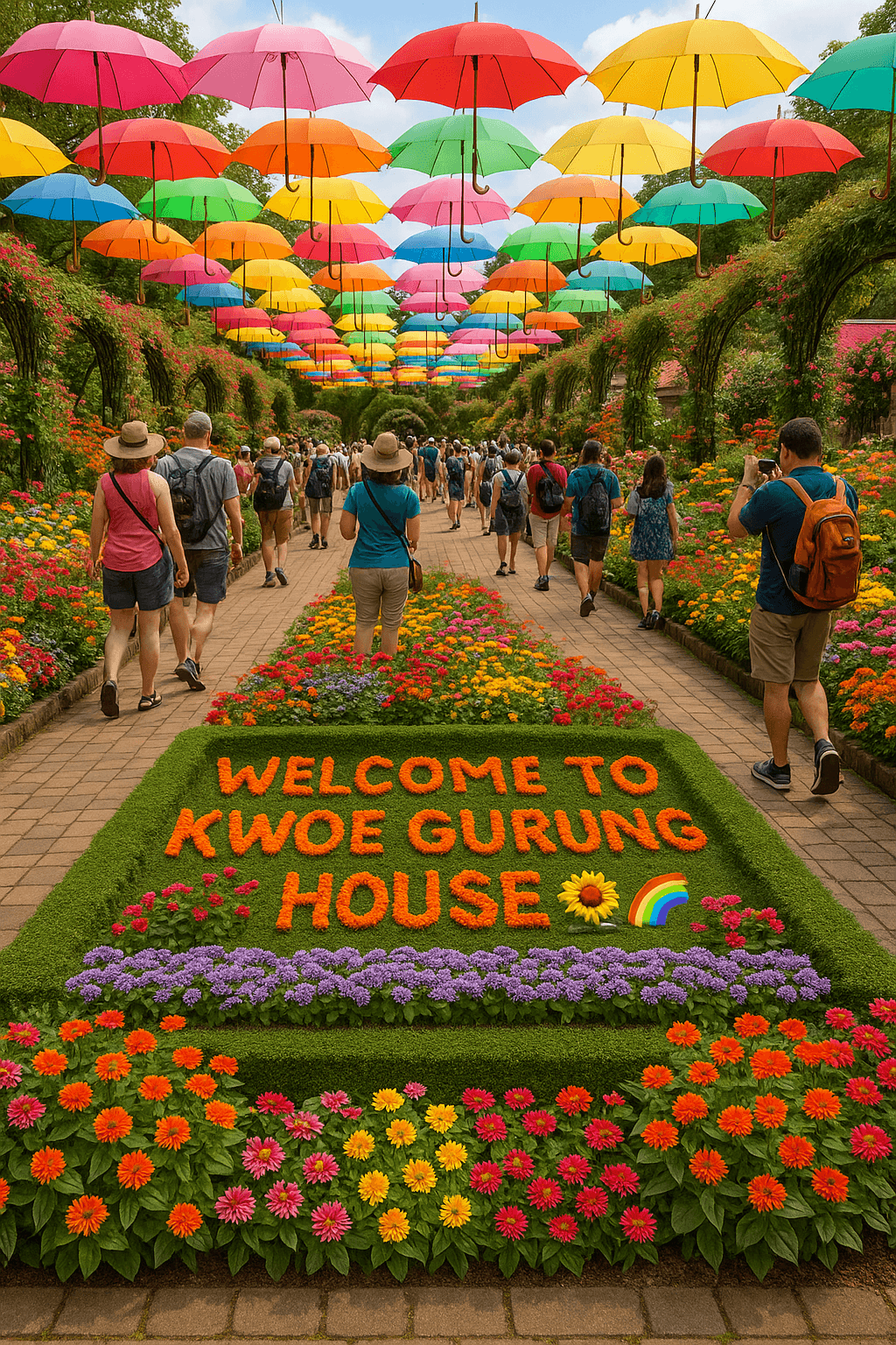 Floral Garden Celebration canvas wall art for living room