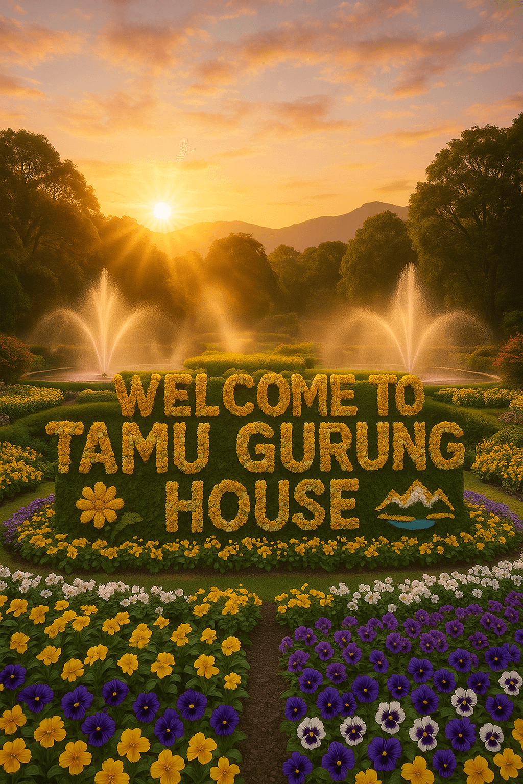 Mountain Bloom Garden fine art poster for office walls