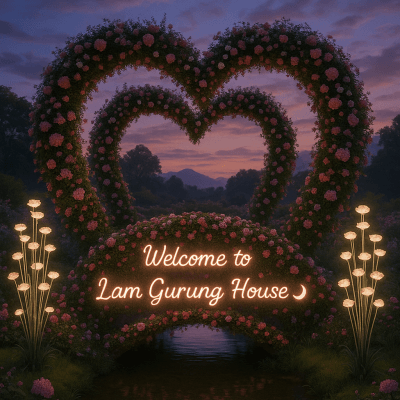 Twilight Floral Garden Welcome highโresolution printable wall decor