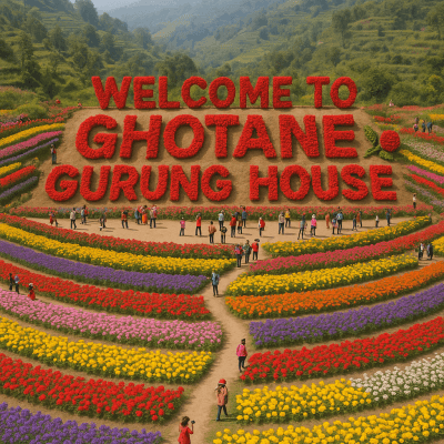 Floral Valley Welcomes Visitors contemporary art piece for any space