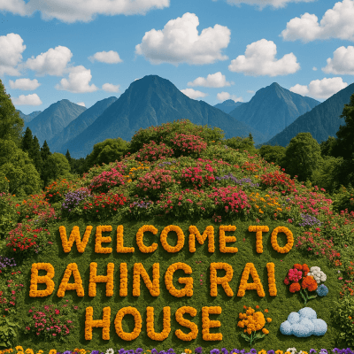 Bahing Rai Welcome Garden modern art print for studio or study