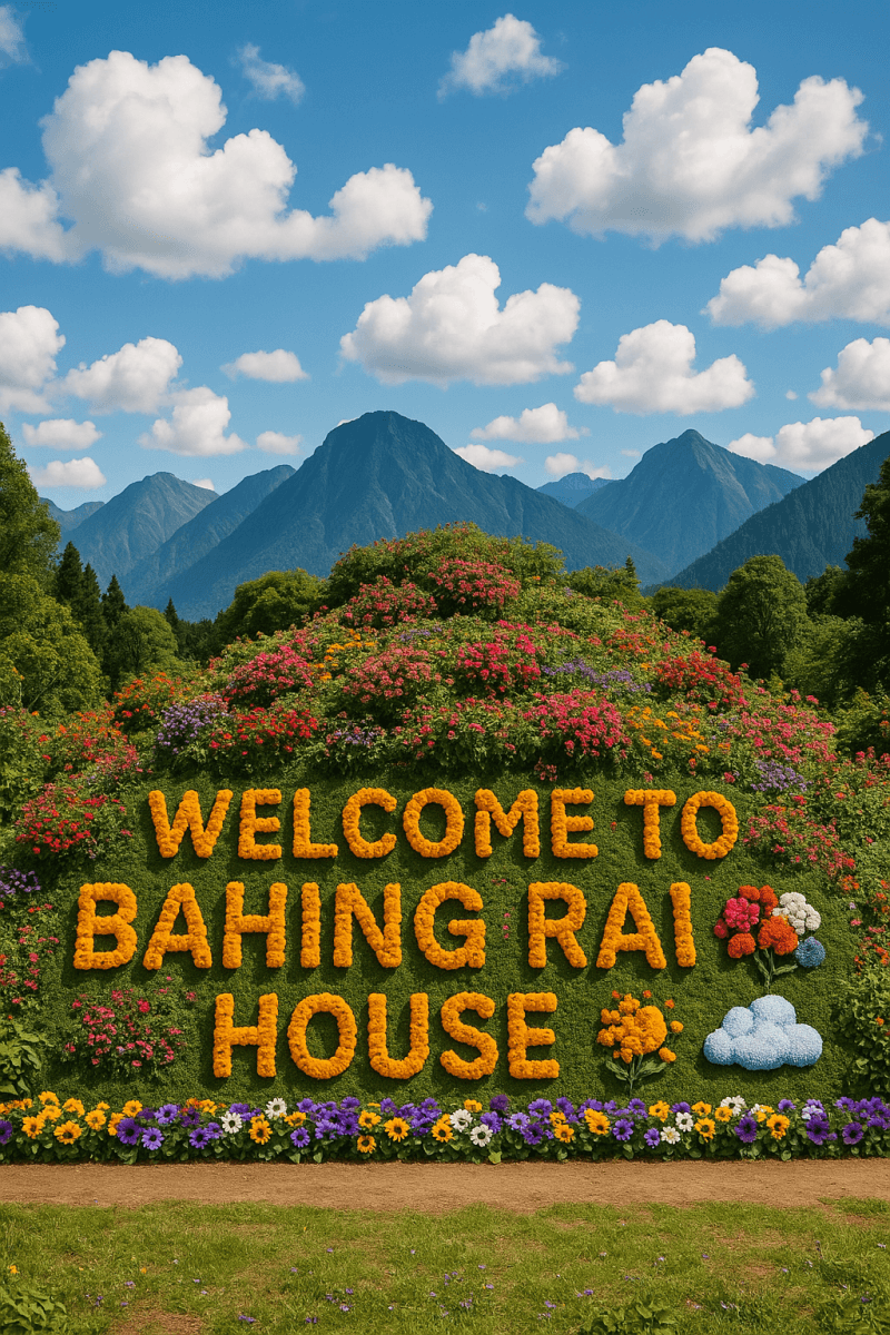 Bahing Rai Welcome Garden modern art print for studio or study