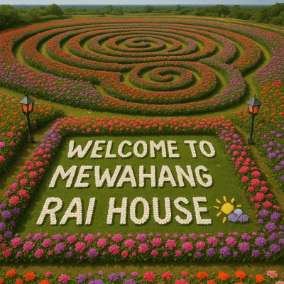 Floral Maze Greeting digital artwork for bedroom or office