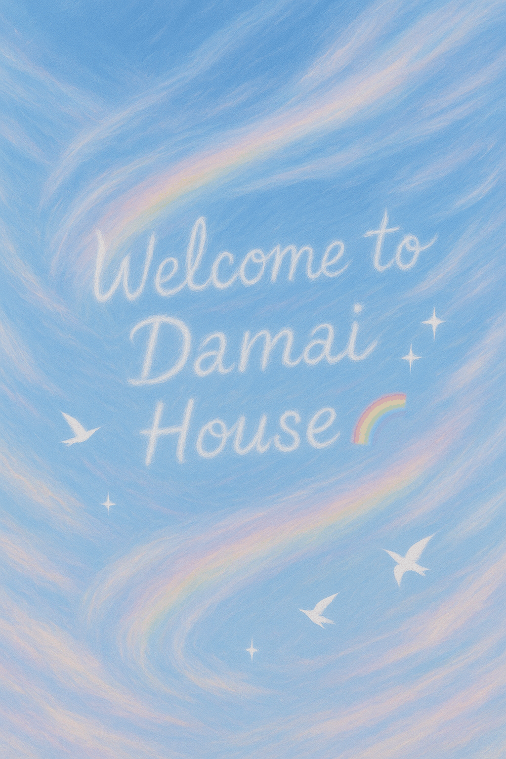 Damai House Skywriting contemporary art piece for any space