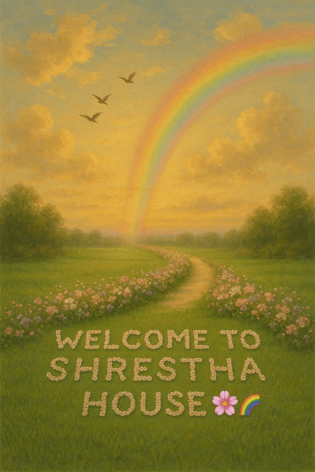 Sunrise At Shrestha House modern art print for studio or study