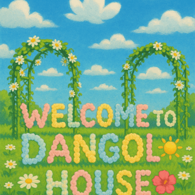 Welcome To Dangol House canvas wall art for living room