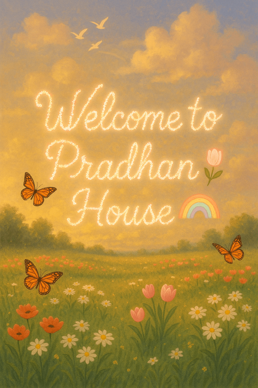 Welcome To Pradhan House modern art print for studio or study