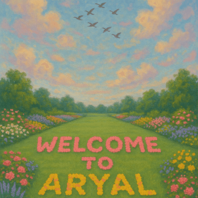 Welcome To Aryal House canvas wall art for living room