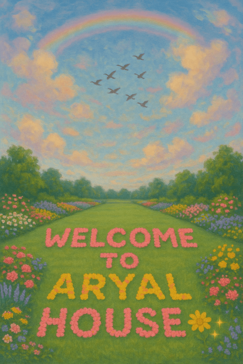 Welcome To Aryal House canvas wall art for living room