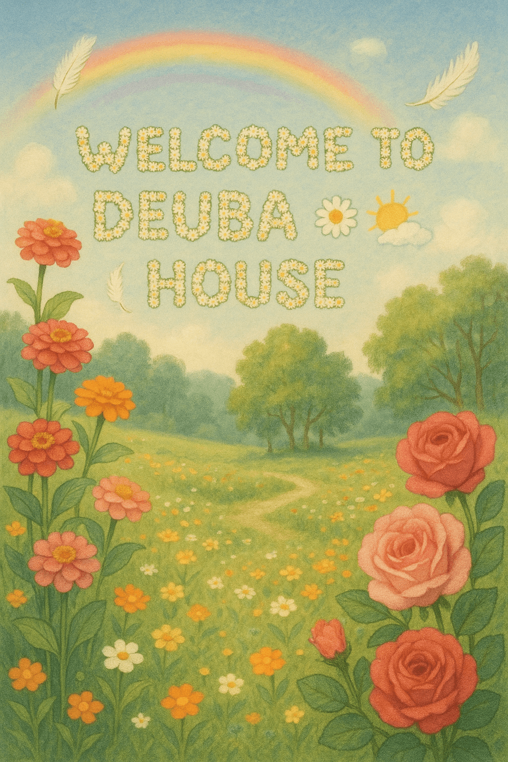 Dreamy Garden Welcome highโresolution printable wall decor