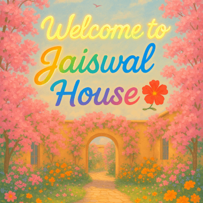 Jaiswal House Welcome wall art print for home decor