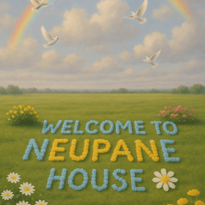Neupane House Welcome canvas wall art for living room