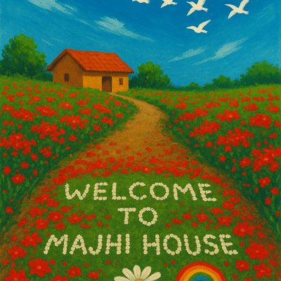 Pathway Of Blossoms modern art print for studio or study