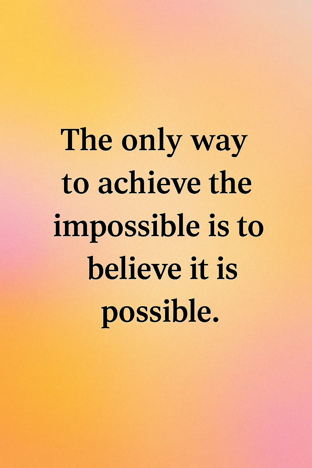 Believe In The Impossible modern art print for studio or study