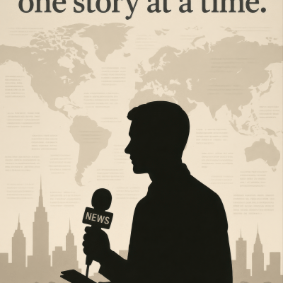 Global Reporting Silhouette (4k)